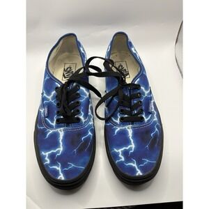 Vans Authentic Lightning Black&Blue Shoes Men's 9  Women's 10.5 W Box Skateboard
